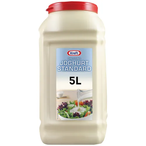 Kraft Joghurt Dressing Standard 5000ml - Ohne Konservierungsstoffe - Backzutaten: Verfeinern Sie Salate mit diesem 5-l-Joghurt Dressing, das frei von Konservierungsstoffen ist und in einem schonenden Verfahren hergestellt wird. Ideal für Gartenpartys!