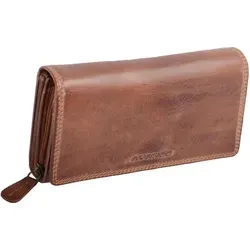 Elegante Leder Damenbörse in Braun - Stilvolle Damenbörse mit 15 Kreditkartenfächern, Reißverschluss-Kleingeldfach und praktischem Design. Ideal für den täglichen Gebrauch und die perfekte Aufbewahrung Ihrer Karten.