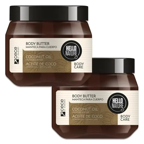 P-Beauty Naturkosmetik Body Butter mit BIO Kokosöl - Körperbutter für sehr trockene Haut mit Mandelöl & Panthenol - vegane Pflegecreme ohne Parabene & Silikone - Körpercreme - Körperpflege (2x250ml)