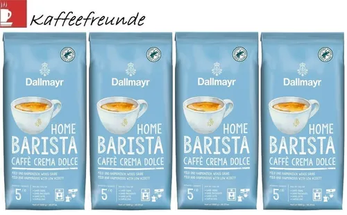 Dallmayr Home Barista Caffè Crema DOLCE Kaffeebohnen 1 kg - Premium Kaffeebohnen aus Deutschland, ideal für cremigen Genuss und perfekte Zubereitung im Vollautomaten oder Siebträger.