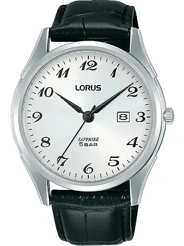 Lorus Analog mid-37278 - Armbanduhren für Herren, stilvolle 42 mm Herrenuhr mit 5 ATM Wasserdichtigkeit und praktischem Kalender, ideal für den Alltag.