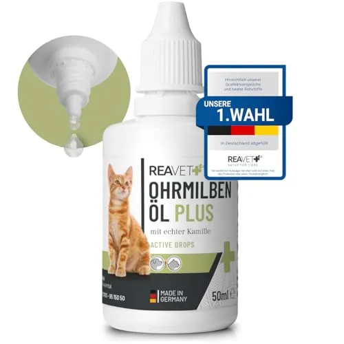 Produktbild REAVET Ohrmilbenöl Plus 50ml – Effektive Soforthilfe für Katzen