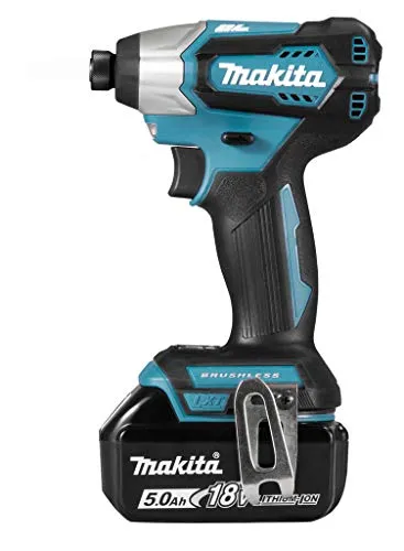 Makita DTD 155 RTJ Akku Schlagschrauber 18 V - Akkuschrauber mit 140 Nm Drehmoment, 2x 5 Ah Lithium-Ionen Akkus und Ladegerät im Set, ideal für anspruchsvolle Schraubarbeiten.