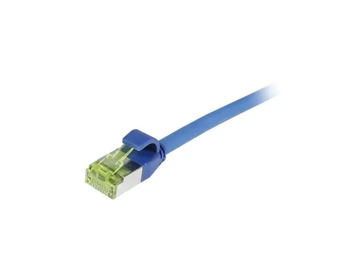 Patchkabel RJ45, CAT6A 500Mhz, 1.5m, blau, S/FTP, slimline rund d=4,5mm, TPE/LSZ