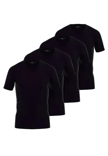 GÖTZBURG Unterhemd GÖTZBURG Herren T-Shirt schwarz uni 4er Pack (4-St)