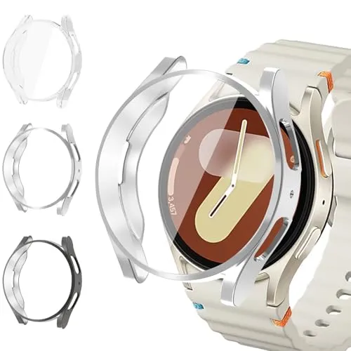 Hülle für Samsung Galaxy Watch 7 Schutzhülle 44mm, 3 Stück Weiche TPU Case Ersatzabdeckung für Samsung Galaxy Watch 7 Hülle 44mm Damen Herren, Galaxys Watchs 7 Zubehör, Smartwatch 7 Schutzhülle Schutz