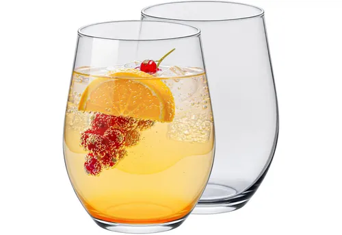 KONZEPT Gläser-Set 4-teilig – 580 ml große Gläser für Wasser, Saft, Wein & Cocktails, 4-tlg., Ergonomische Form, Leicht, Spülmaschinenfest, Stabil, Transparent
