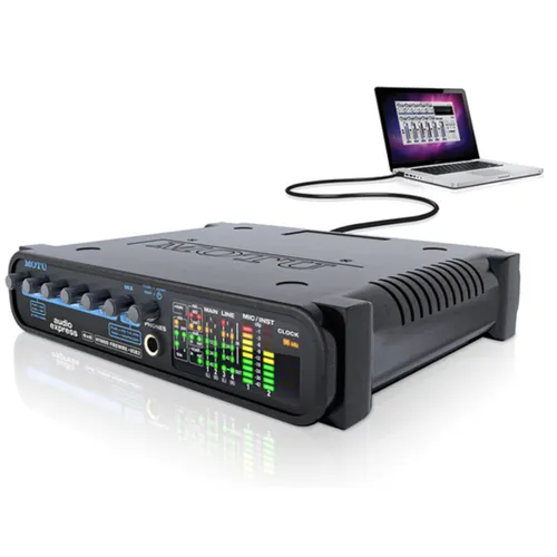MOTU Audio Express Hybrid: Innovatives Audio Interface - Audio/MIDI-Interfaces mit 6x8 Ein- und Ausgängen, FireWire und USB-Anschluss, ideal für professionelle Musikproduktionen und flexibles Mixing.