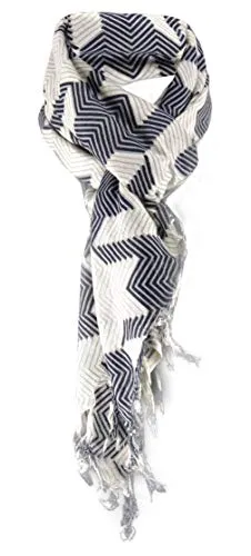 TigerTie Halstuch in beige grau schwarz gemustert - Tuch Gr. 90 x 90 cm