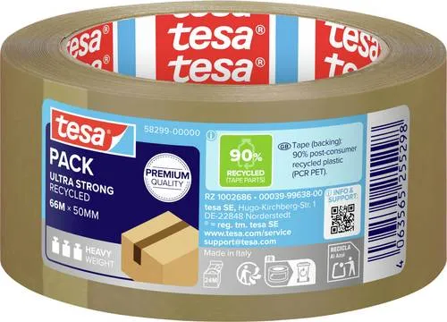 Tesa ECO & ULTRA STRONG 58299-00000-00 Packband tesapack eco & ultra strong Braun (L x B) 66m x 50mm 1St.