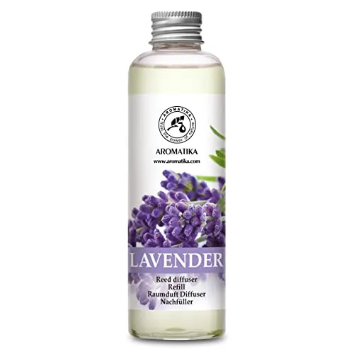 Raumduft Nachfüllflasche Lavendel 200ml - Aroma Diffuser - Nachfüll Diffuser mit Natürlich Lavendel ÖL - Langanhaltend Natürliche Raumdüfte - Raumlufterfrischer - Aromatherapie