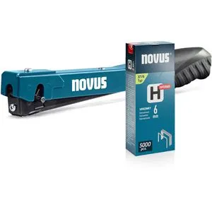 Novus-Tools Hammertacker J-022 Set mit 5000 Klammern in blau von Novus-Tools
