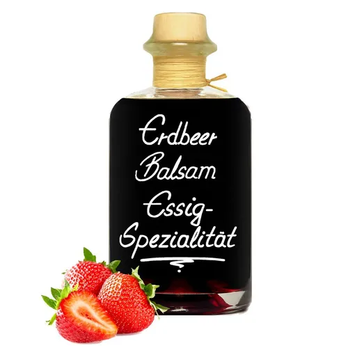Erdbeer Balsam Essig - Spezialität 1L 80% Fruchtsaft vollfruchtig mild 5% Säure