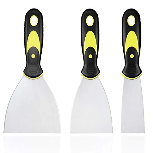 Stücke Rostfrei Putty Messer Spachtel Set, Edelstahl Malerspachtel mit Kunststoffgriff, Rostfrei Gipser Spachtel, Schaber Palettenmesser Kratzer zum Tapeten und Wände Abkratzen 3