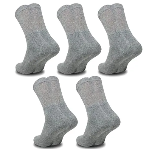 Sportsocken Tennissocken Herren 10 Paar 39-42 Grau Baumwolle Atmungsaktive Anti Schweiß Arbeitsocken Work Socken