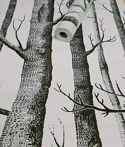Visario Tapeten Folie 3000-S selbstklebend Farbe Baum Dekor 10 m x 45 cm Dekorfolie hell Möbelfolie Tapete 3044