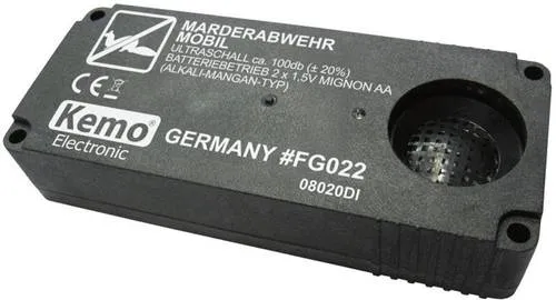 FG 022 Marderscheuche mobil - effektive Marderabwehr - Tiervertreiber mit Hochfrequenztechnik, ideal für Auto, Carport und Garage. Wartungsfrei für 12 Monate, schützt effektiv vor Mardern und Nagetieren.