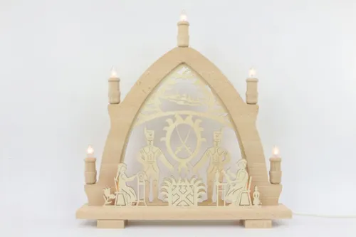 Holz Schwibbogen Leuchterbogen 230V