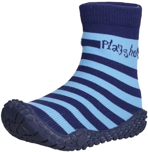 Playshoes Unisex Kinder Aquasocken Wassersportschuh Aquasocken, 174802, Marine Streifen