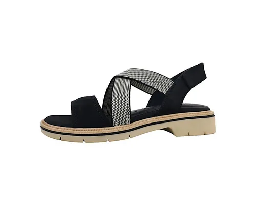 Tamaris Sandale - Wanderschuhe in Größe 38 EU, blau mit 2.5 cm Absatzhöhe. Aus hochwertigem Leder und Textil, ideal für Komfort und Stil bei Outdoor-Aktivitäten.