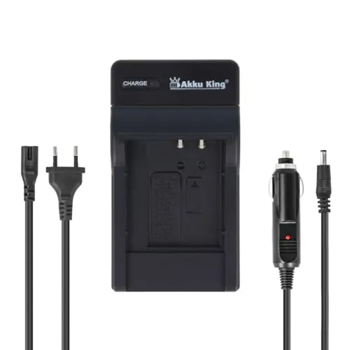 2in1 KFZ + Netz Ladegerät kompatibel mit Akku Sony BK1, Ricoh DB-80, Sanyo DB-L70, Nikon EN-EL11, Pentax DLi-78