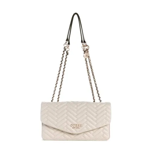 Guess Schultertasche Convertible Xbody Flap Bag - Umhängetasche mit klassischem Look und goldfarbenen Details. Vielseitig tragbar: elegant auf der Schulter oder lässig crossover. Praktisches Hauptfach mit Fächern für Karten und Zipperfach.