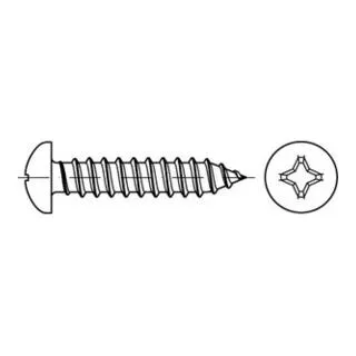 Reyher Blechschraube DIN 7981 LIKO m.Kreuzschlitz-PH C 4,2 x 50 - Hochwertige Blechschrauben aus A2 Edelstahl, ideal für den Innen- und Außenbereich. Lieferung im praktischen Pack mit 500 Stück für umfangreiche Projekte.