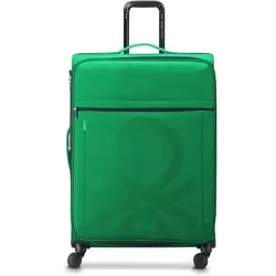 Delsey Paris x United Colors of Benetton Color Block 4-Rollen Trolley 77cm mit Dehnfalte  grün