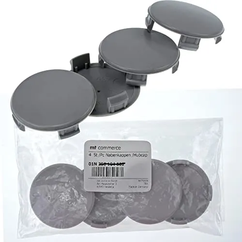 RKC 4X 56 mm Nabenkappen Felgen Deckel Kappen Grau für BMW Active Tourer BMW i3 Mini