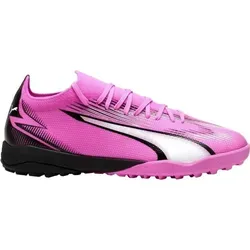 PUMA Herren Ultra Match TT Soccer Shoe, Poison PINK White Black, 40.5 EU - Fußballschuhe mit Gummilaufsohle und niedrigem Profil, ideal für festen Naturboden und Kunstrasen. Der niedrige Strickkragen sorgt für perfekten Halt am Knöchel.