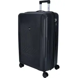 DYX 4-Rollen Koffer L 76 cm Palermo Black - Der DYX Koffer „Palermo“ bietet mit TSA-Zahlenschloss und vier 360° drehbaren Rollen höchsten Komfort auf Reisen. Die Dehnfalte ermöglicht zusätzliches Packvolumen und die arretierbare Teleskopstange sorgt für müheloses Manövrieren.