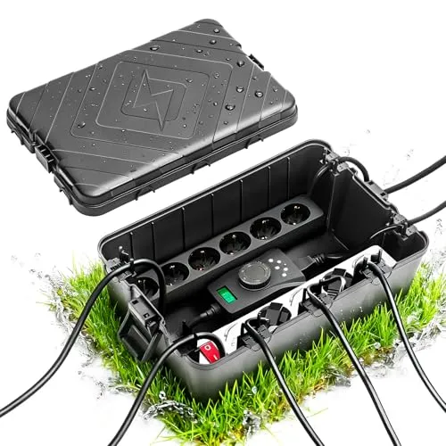 Wasserdichte Kabelbox für Außenbereich mit 7 Kabeleingängen IP54