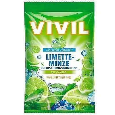 Vivil Limette Mint Cukierki bez Cukru 120 g Vivil 4020400893114