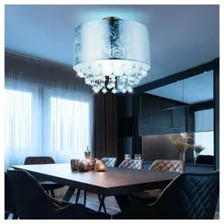 Steuerbare Deckenleuchte mit RGB LED Leuchtmittel - Moderne Deckenlampe mit App- und Sprachsteuerung, inklusive energiesparendem RGB LED Leuchtmittel. Perfekt für stimmungsvolles Licht in jedem Raum.