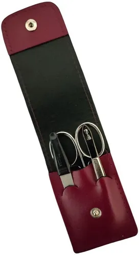 EloModa Maniküre-Etui Solingen* Maniküre Set im Lederetui – Made in Germany – Nagelschere, 3 tlg., Made in Germany