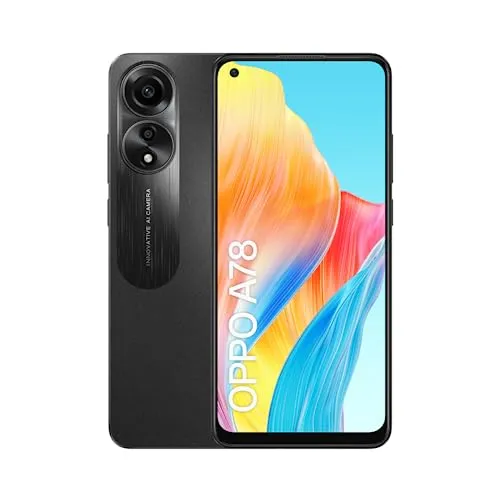 Oppo A78 schwarz 8GB/128GB Smartphone - Handys ohne Vertrag, leistungsstark mit 8GB RAM und 128GB Speicher, ideal für Multitasking und Unterhaltung.