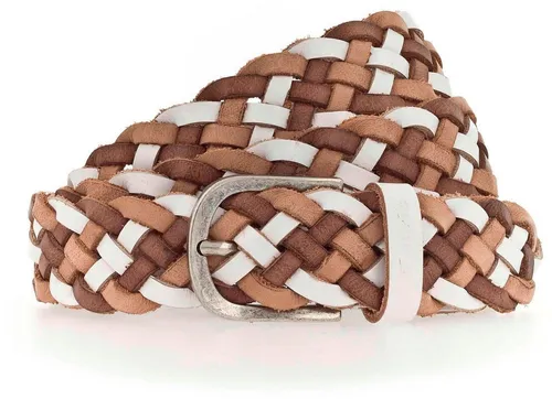 Tamaris Flechtgürtel - Individuell verstellbar in bunt-weiß - Flechtgürtel aus 100% Rindsleder, individuell verstellbar und ideal für modische Casual-Outfits. Breite: 3 cm.