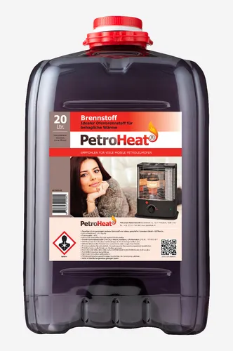 CAGO Petroleum Kanister 20 Liter - Saubere Verbrennung - Autozubehör für Petroleum Heizgeräte, nahezu geruchlos dank 0,9 % Schwefelanteil, ideal für maximalen Komfort beim Heizen.