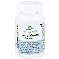 Basis Mental Tabletten - Arzneimittel zur Unterstützung der geistigen Leistungsfähigkeit, ideal für stressige Zeiten und zur Förderung der Konzentration.