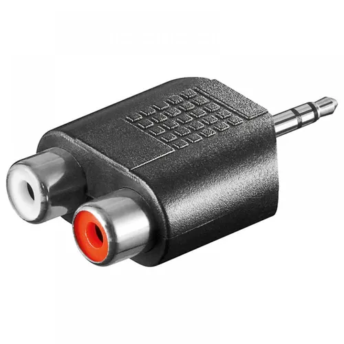Adapter, 3,5mm Stereo Klinkenstecker - 2x Cinchbuchse von Goobay