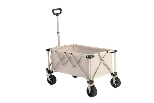 STILVORA Klappbarer Bollerwagen Strandwagen mit Teleskopgriff