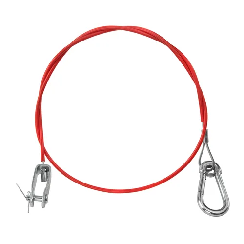 Dema Anhänger Bremsseil 1 m – Drahtseil 2,5 mm, Sicherungsseil für Anhängerbremse, Seilzug 1000 mm, robust und langlebig 46524