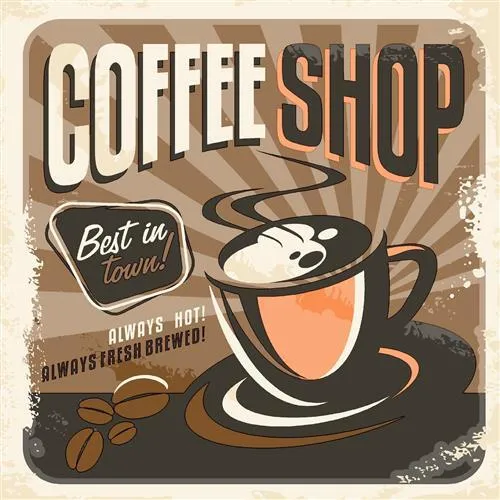 Cocktailservietten Coffee Shop - Vom Kaffeeladen 24x24cm 20