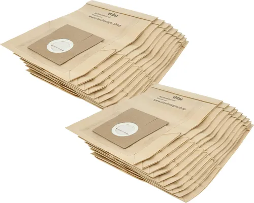 vhbw 20x Staubbeutel kompatibel mit Bosch BSC 1000 - 9999, 1000 - 1999 ProParquet, 1000 - 1999 Pro Parquet Staubsauger - 24,5cm x 18cm Sandfarben