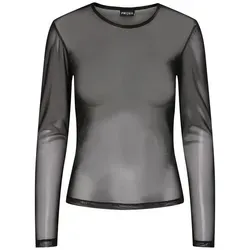pieces Langarmshirt Ninni (1-tlg) Plain/ohne Details schwarz XL (42)