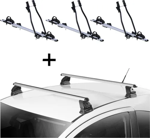 Fahrradträger Set SAGITTAR & Dachträger VDP EVO ALU für Mercedes Citan (W415) - Praktisches Set mit 3x Fahrradträgern und Dachträger für Mercedes Citan (W415) ab 2012. Ideal für den sicheren Transport von bis zu 3 Fahrrädern, leicht zu montieren und aus robustem Aluminium.