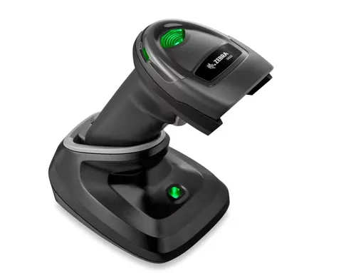 Zebra DS2278-SR Barcode-Scanner mit Cradle - Schwarz - Barcodescanner für Einzelhandel, Logistik und Gesundheitswesen. Kabellos via Bluetooth, bis zu 10 m Reichweite und 14 Stunden Akkulaufzeit für unterbrechungsfreies Arbeiten.