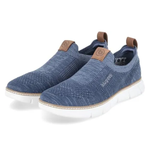 bugatti Slip-On Sneaker blau 45 EU – Bequemer Freizeitschuh ohne Verschluss - Modischer Slip-On Sneaker in Blau, Größe 45. Mit gepolsterter Innensohle und leichtem EVA-Profil bietet dieser Freizeitschuh höchsten Tragekomfort für den Alltag.