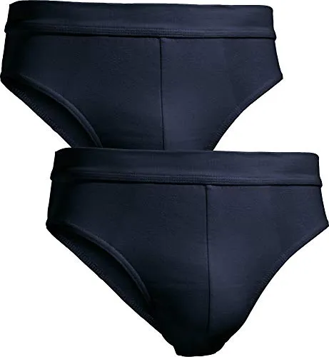 Erwin Müller Herren-Slip 2er-Pack Single-Jersey Marine Größe 6