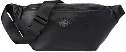Replay Umhängetasche Crossbody Bag schwarz - Stylische Crossbody Bag aus hochwertigem Polyurethan, ideal für den täglichen Gebrauch. Mit verstellbarem Schulterriemen und praktischem Zipper-Verschluss bietet sie viel Platz für Essentials.